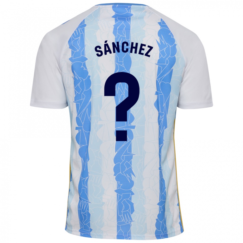 Kinderen Álvaro Sánchez #0 Wit Blauw Thuisshirt Thuistenue 2024/25 T-Shirt België