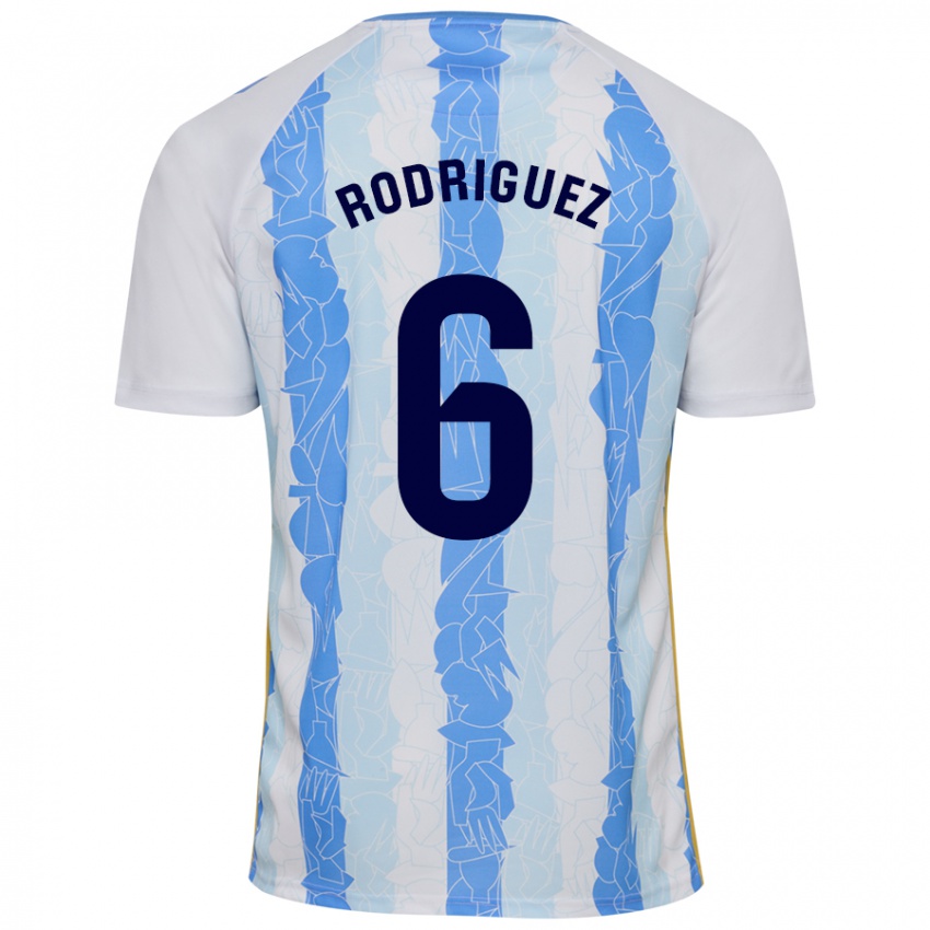 Kinder Rafa Rodríguez #6 Weiß Blau Heimtrikot Trikot 2024/25 T-Shirt Belgien