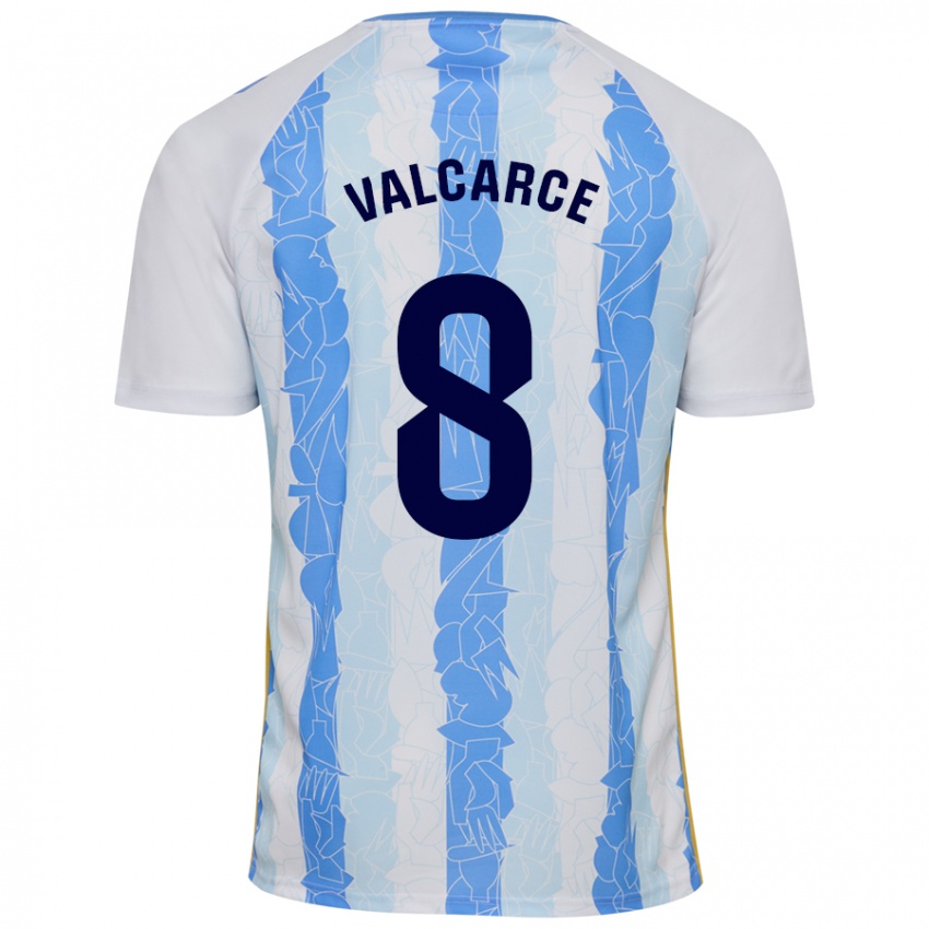 Kinderen Alejandro Valcarce #8 Wit Blauw Thuisshirt Thuistenue 2024/25 T-Shirt België