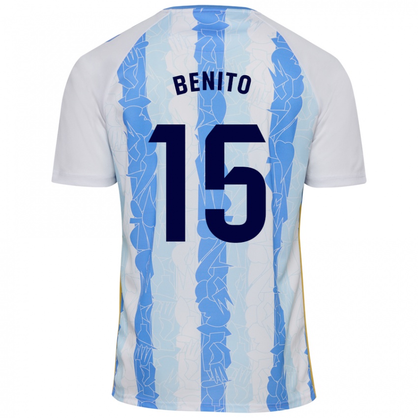 Kinderen Iván Benito #15 Wit Blauw Thuisshirt Thuistenue 2024/25 T-Shirt België