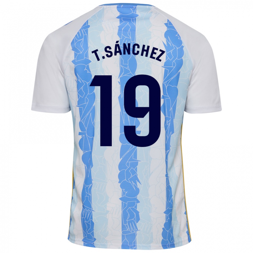 Kinderen Toni Sánchez #19 Wit Blauw Thuisshirt Thuistenue 2024/25 T-Shirt België