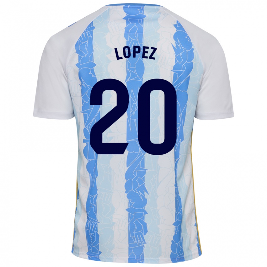 Kinderen Adri López #20 Wit Blauw Thuisshirt Thuistenue 2024/25 T-Shirt België