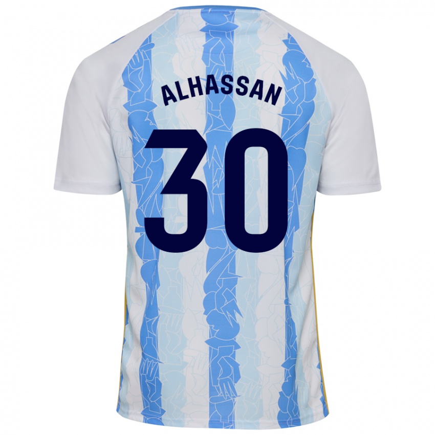 Kinderen Mubarak Alhassan #30 Wit Blauw Thuisshirt Thuistenue 2024/25 T-Shirt België