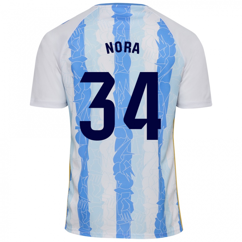 Kinderen Nora #34 Wit Blauw Thuisshirt Thuistenue 2024/25 T-Shirt België