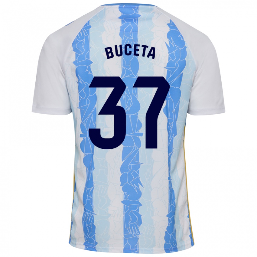 Kinder Ana Buceta #37 Weiß Blau Heimtrikot Trikot 2024/25 T-Shirt Belgien