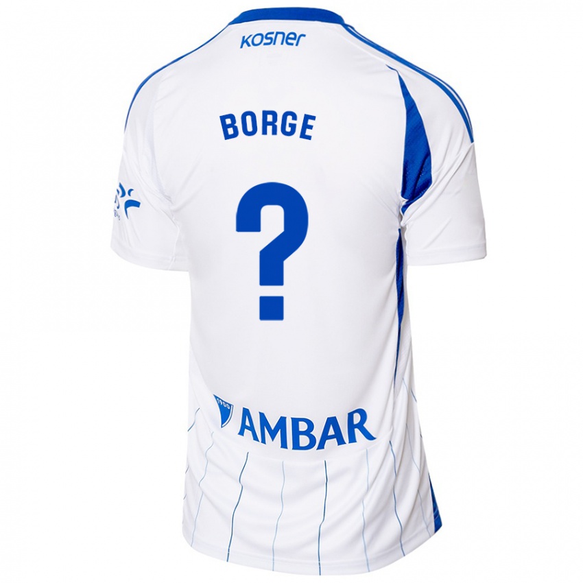 Enfant Maillot Andrés Borge #0 Rouge Blanc Tenues Domicile 2024/25 T-Shirt Belgique