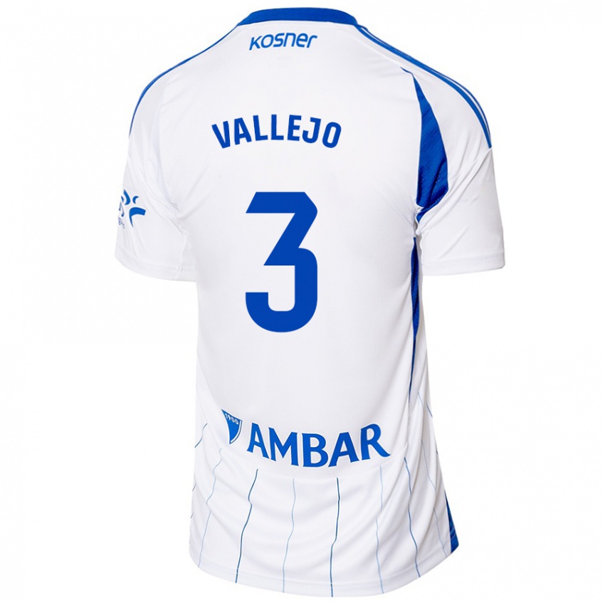 Kinderen Jaime Vallejo #3 Rood Wit Thuisshirt Thuistenue 2024/25 T-Shirt België