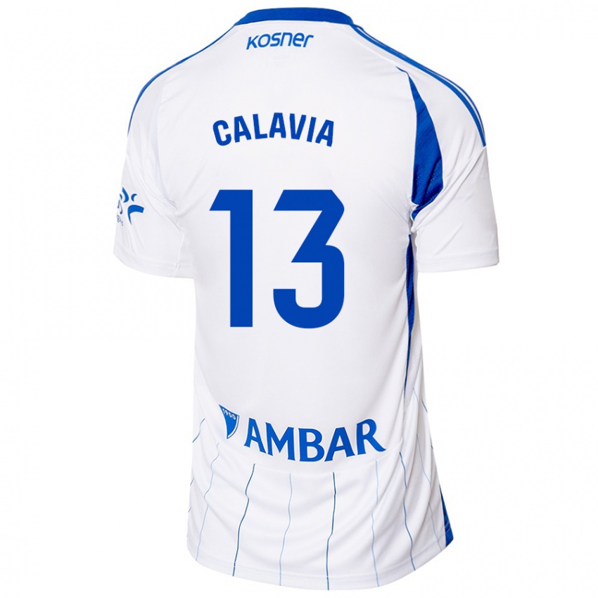 Kinderen Carlos Calavia #13 Rood Wit Thuisshirt Thuistenue 2024/25 T-Shirt België