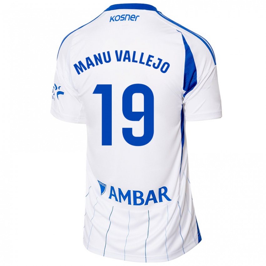 Kinderen Manu Vallejo #19 Rood Wit Thuisshirt Thuistenue 2024/25 T-Shirt België