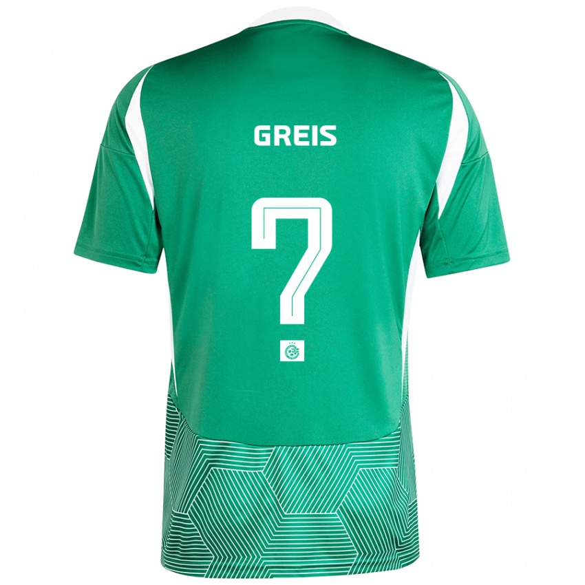 Kinderen Nitai Greis #0 Groen Wit Thuisshirt Thuistenue 2024/25 T-Shirt België