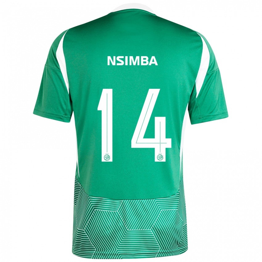 Kinderen Vital Nsimba #14 Groen Wit Thuisshirt Thuistenue 2024/25 T-Shirt België