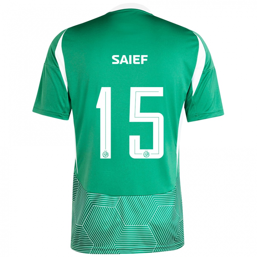 Kinderen Kenny Saief #15 Groen Wit Thuisshirt Thuistenue 2024/25 T-Shirt België