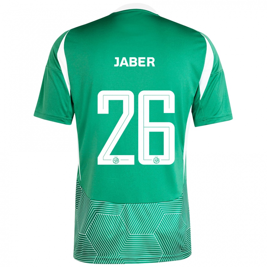 Kinderen Mahmoud Jaber #26 Groen Wit Thuisshirt Thuistenue 2024/25 T-Shirt België