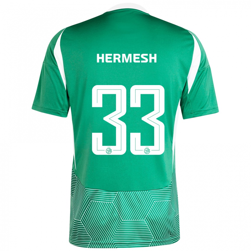 Kinderen Liam Hermesh #33 Groen Wit Thuisshirt Thuistenue 2024/25 T-Shirt België