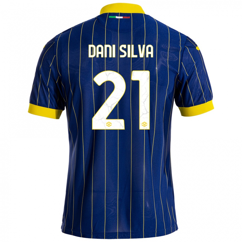 Enfant Maillot Dani Silva #21 Bleu Jaune Tenues Domicile 2024/25 T-Shirt Belgique