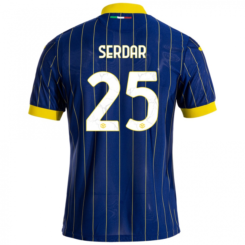 Enfant Maillot Suat Serdar #25 Bleu Jaune Tenues Domicile 2024/25 T-Shirt Belgique