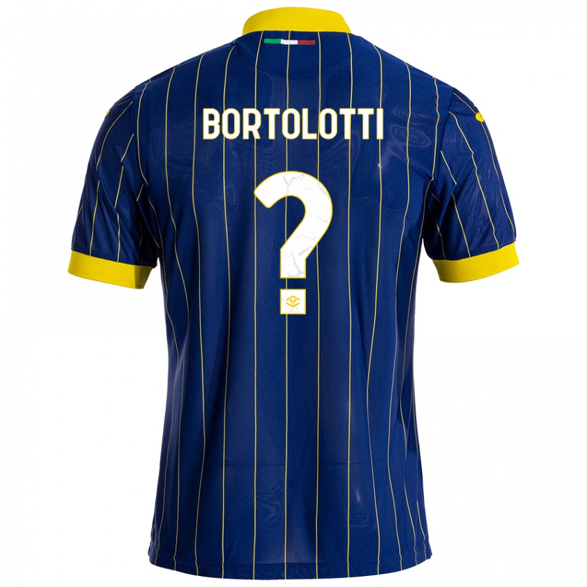 Enfant Maillot Marco Bortolotti #0 Bleu Jaune Tenues Domicile 2024/25 T-Shirt Belgique