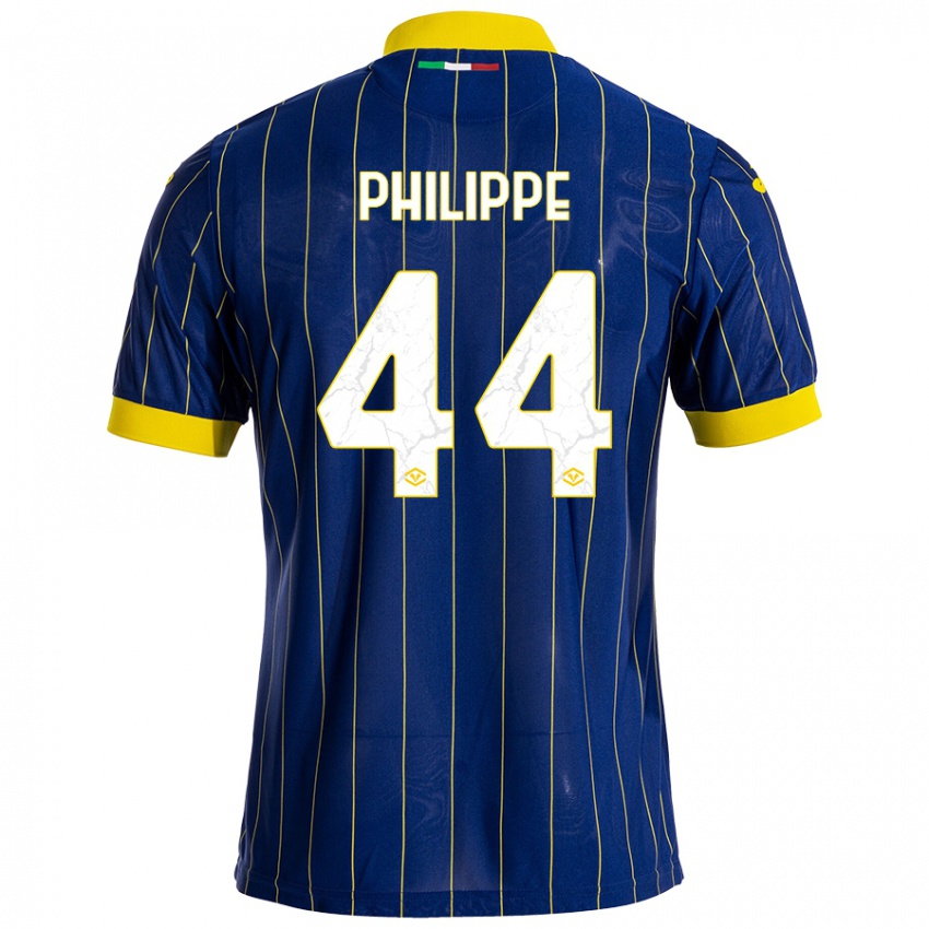 Enfant Maillot Mathis Philippe #44 Bleu Jaune Tenues Domicile 2024/25 T-Shirt Belgique