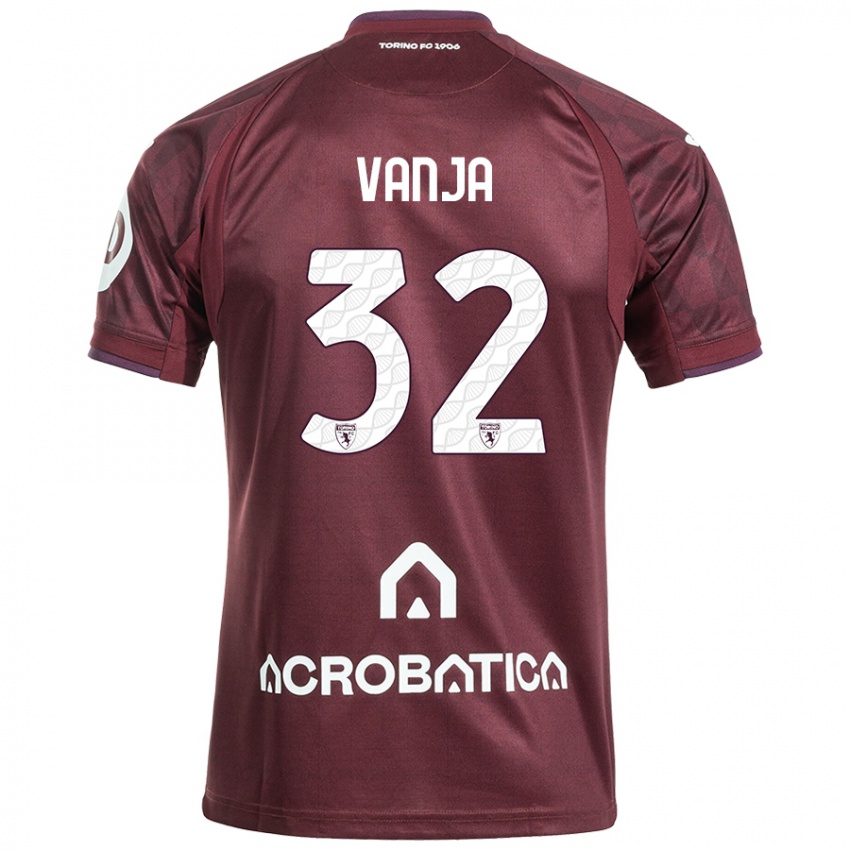 Enfant Maillot Vanja Milinković-Savić #32 Bordeaux Blanc Tenues Domicile 2024/25 T-Shirt Belgique