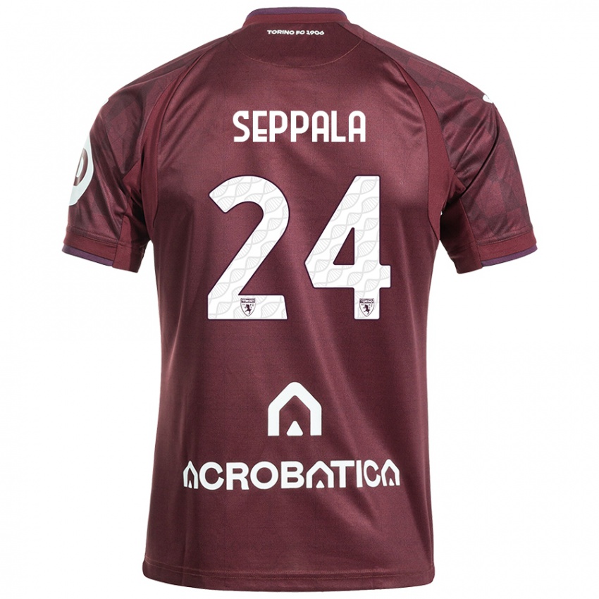 Enfant Maillot Rosa Lappi-Seppälä #24 Bordeaux Blanc Tenues Domicile 2024/25 T-Shirt Belgique