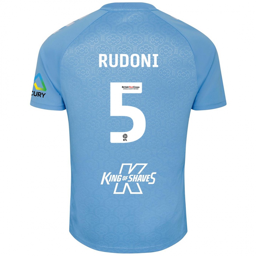 Kinderen Jack Rudoni #5 Blauw Wit Thuisshirt Thuistenue 2024/25 T-Shirt België