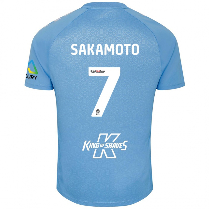 Kinderen Tatsuhiro Sakamoto #7 Blauw Wit Thuisshirt Thuistenue 2024/25 T-Shirt België