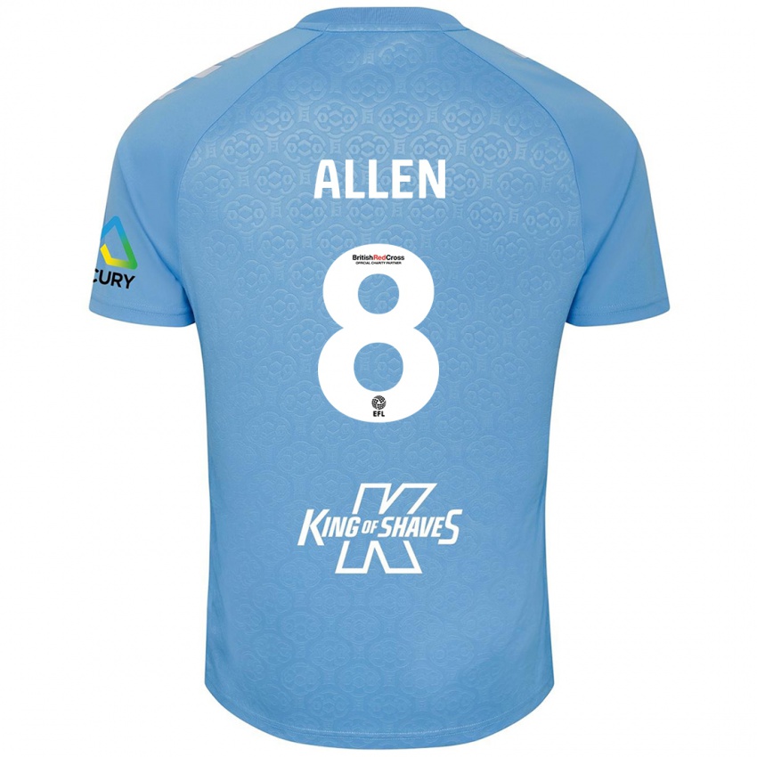 Kinderen Jamie Allen #8 Blauw Wit Thuisshirt Thuistenue 2024/25 T-Shirt België