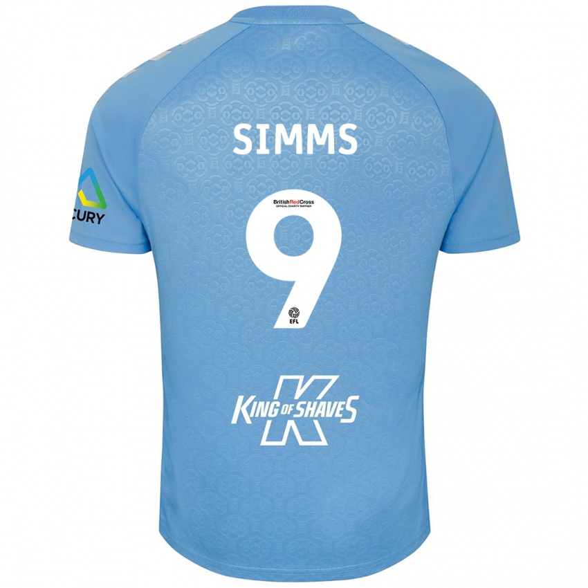 Kinderen Ellis Simms #9 Blauw Wit Thuisshirt Thuistenue 2024/25 T-Shirt België