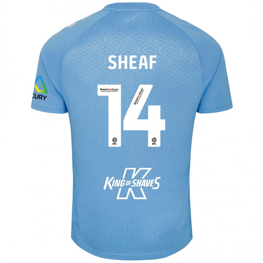 Kinderen Ben Sheaf #14 Blauw Wit Thuisshirt Thuistenue 2024/25 T-Shirt België