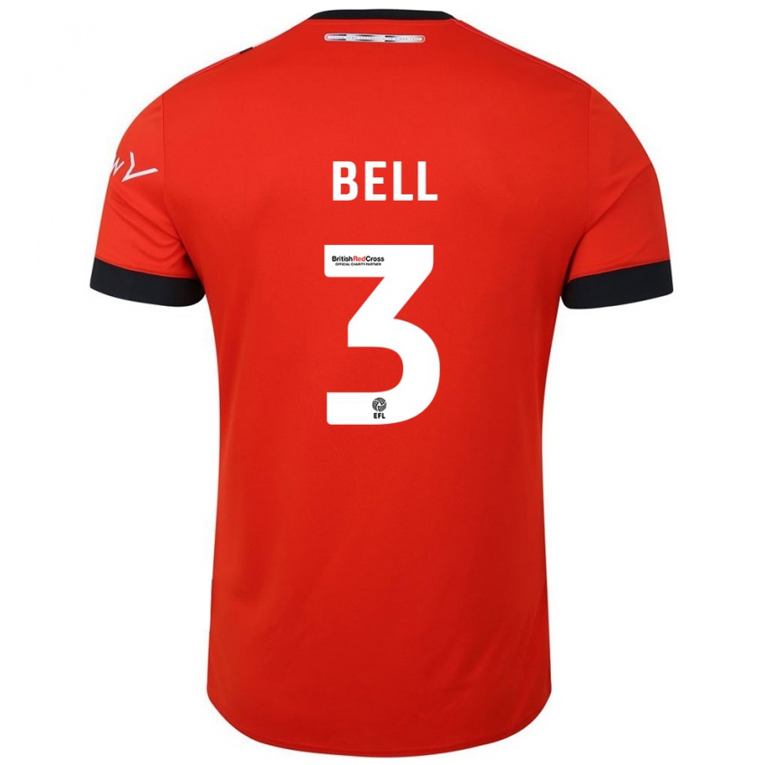 Kinderen Amari'i Bell #3 Oranje Zwart Thuisshirt Thuistenue 2024/25 T-Shirt België