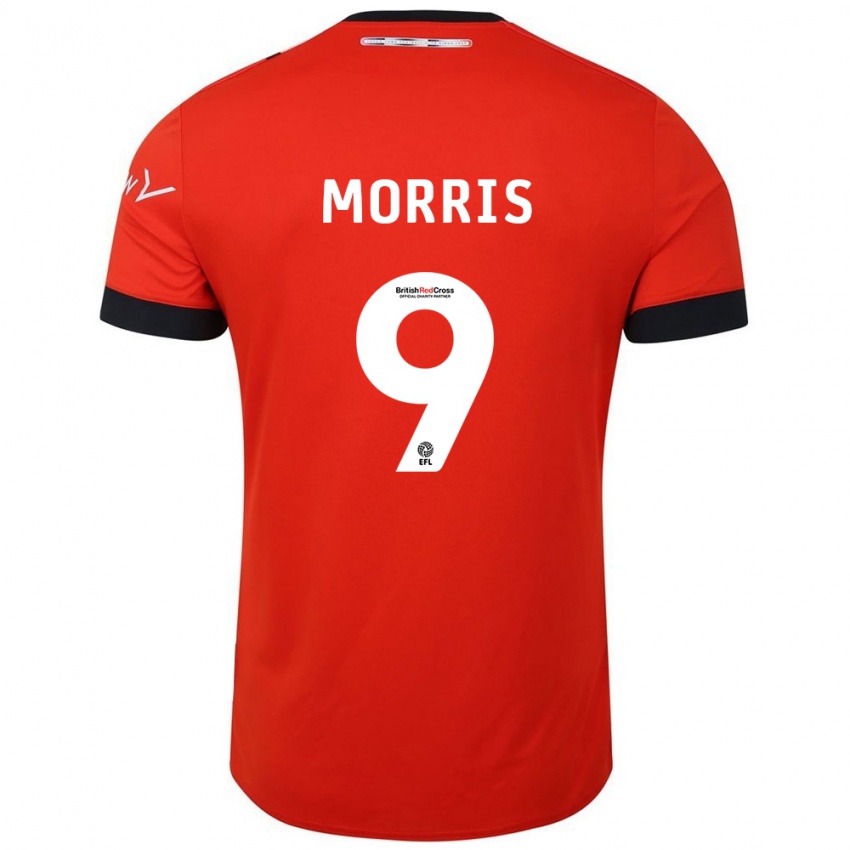 Kinderen Carlton Morris #9 Oranje Zwart Thuisshirt Thuistenue 2024/25 T-Shirt België