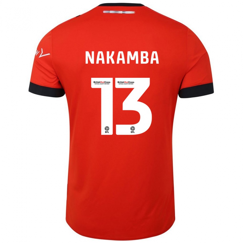 Kinderen Marvelous Nakamba #13 Oranje Zwart Thuisshirt Thuistenue 2024/25 T-Shirt België