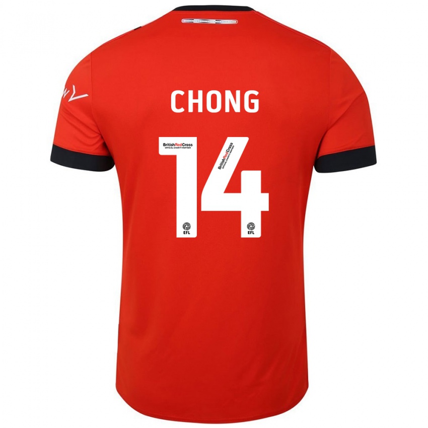 Kinderen Tahith Chong #14 Oranje Zwart Thuisshirt Thuistenue 2024/25 T-Shirt België