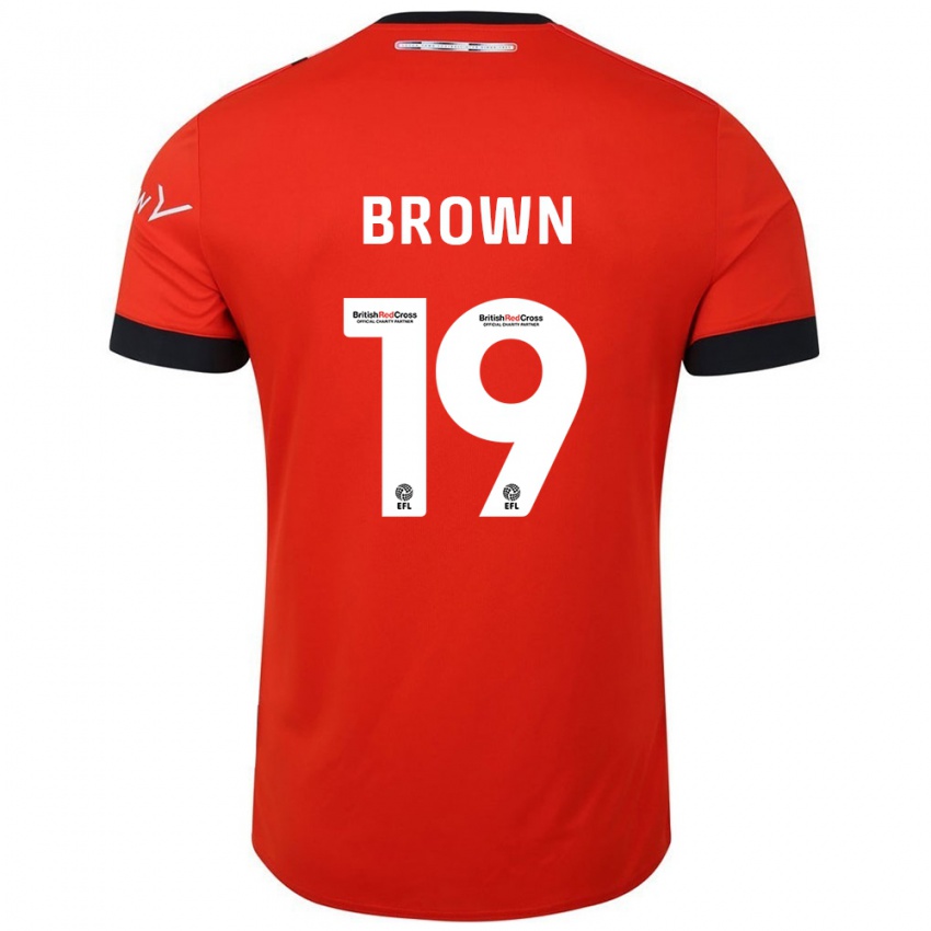 Kinderen Jacob Brown #19 Oranje Zwart Thuisshirt Thuistenue 2024/25 T-Shirt België