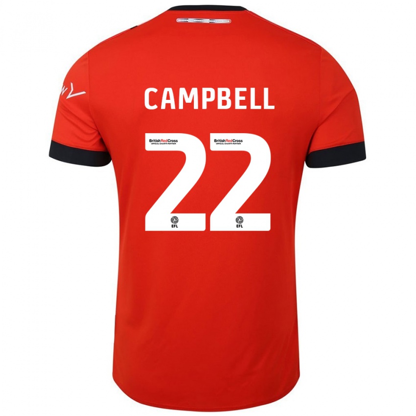 Enfant Maillot Allan Campbell #22 Orange Noir Tenues Domicile 2024/25 T-Shirt Belgique