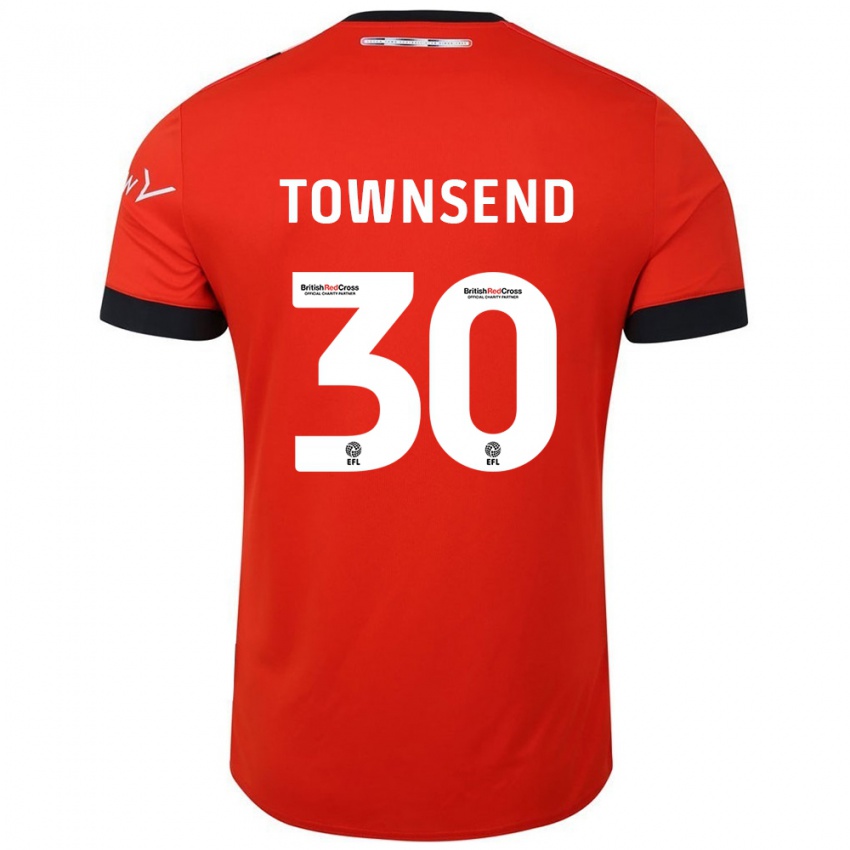 Enfant Maillot Andros Townsend #30 Orange Noir Tenues Domicile 2024/25 T-Shirt Belgique