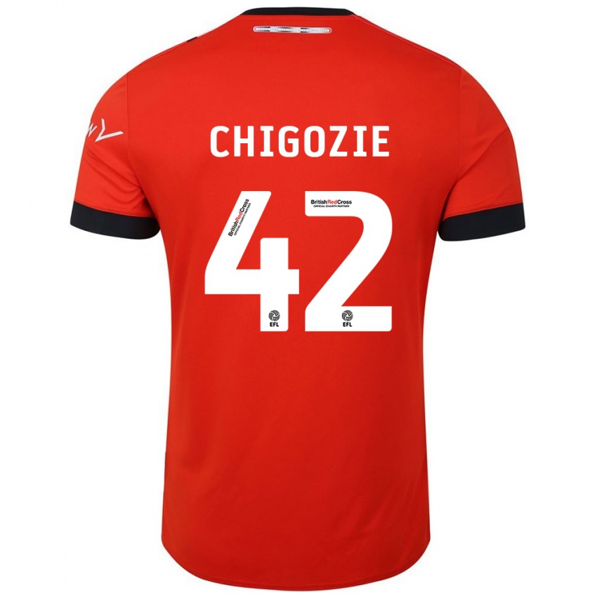 Kinderen Christian Chigozie #42 Oranje Zwart Thuisshirt Thuistenue 2024/25 T-Shirt België