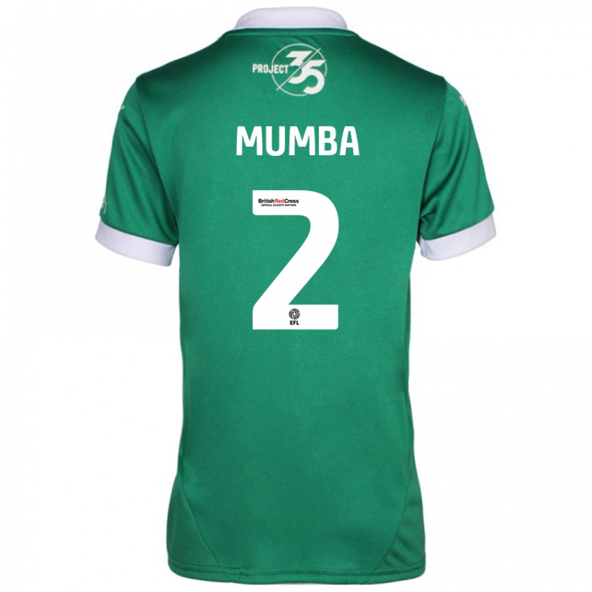 Kinderen Bali Mumba #2 Groen Wit Thuisshirt Thuistenue 2024/25 T-Shirt België