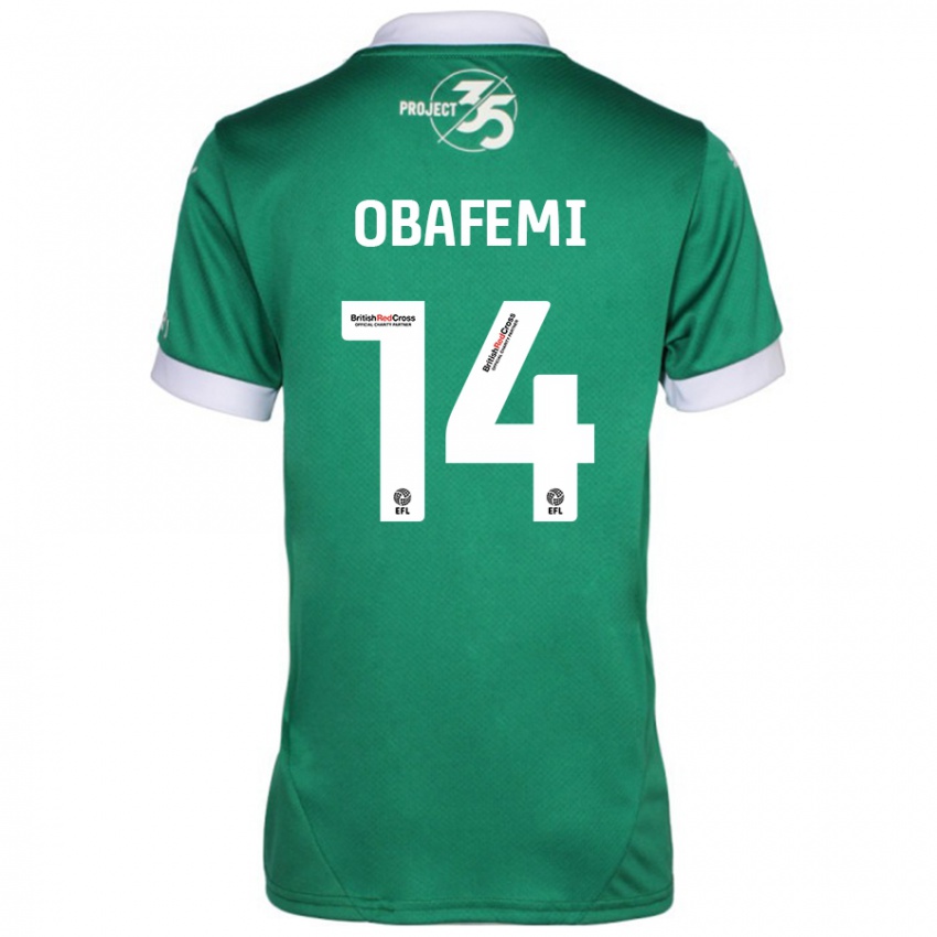 Kinderen Michael Obafemi #14 Groen Wit Thuisshirt Thuistenue 2024/25 T-Shirt België