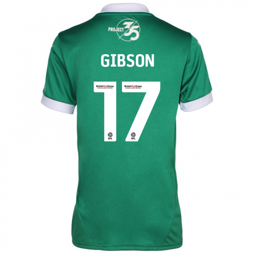 Kinderen Lewis Gibson #17 Groen Wit Thuisshirt Thuistenue 2024/25 T-Shirt België