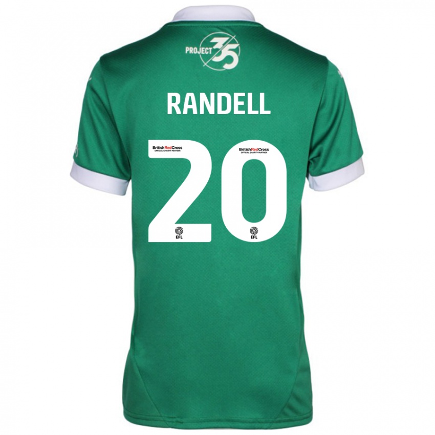 Kinderen Adam Randell #20 Groen Wit Thuisshirt Thuistenue 2024/25 T-Shirt België