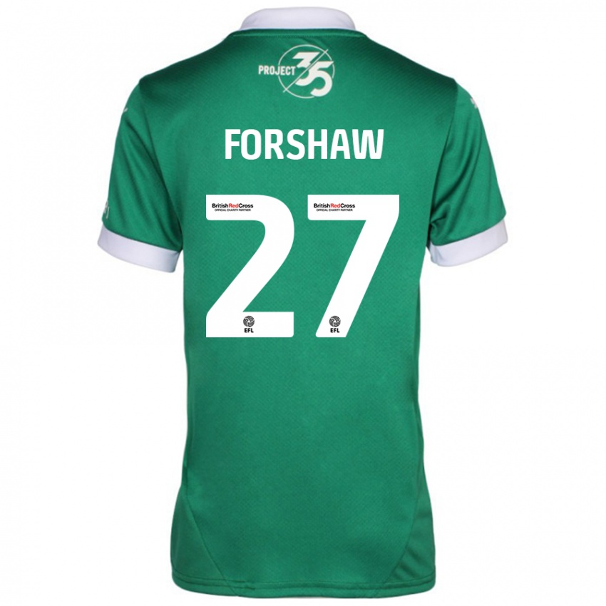 Kinderen Adam Forshaw #27 Groen Wit Thuisshirt Thuistenue 2024/25 T-Shirt België