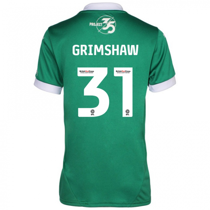 Kinderen Daniel Grimshaw #31 Groen Wit Thuisshirt Thuistenue 2024/25 T-Shirt België