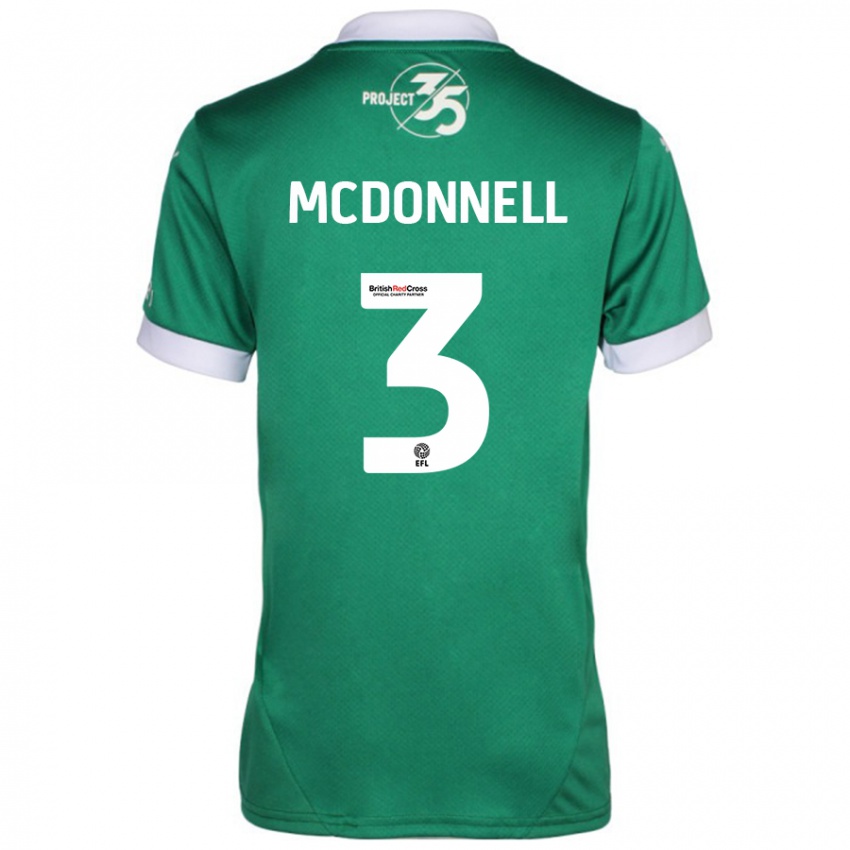 Kinderen Rosie Mcdonnell #3 Groen Wit Thuisshirt Thuistenue 2024/25 T-Shirt België