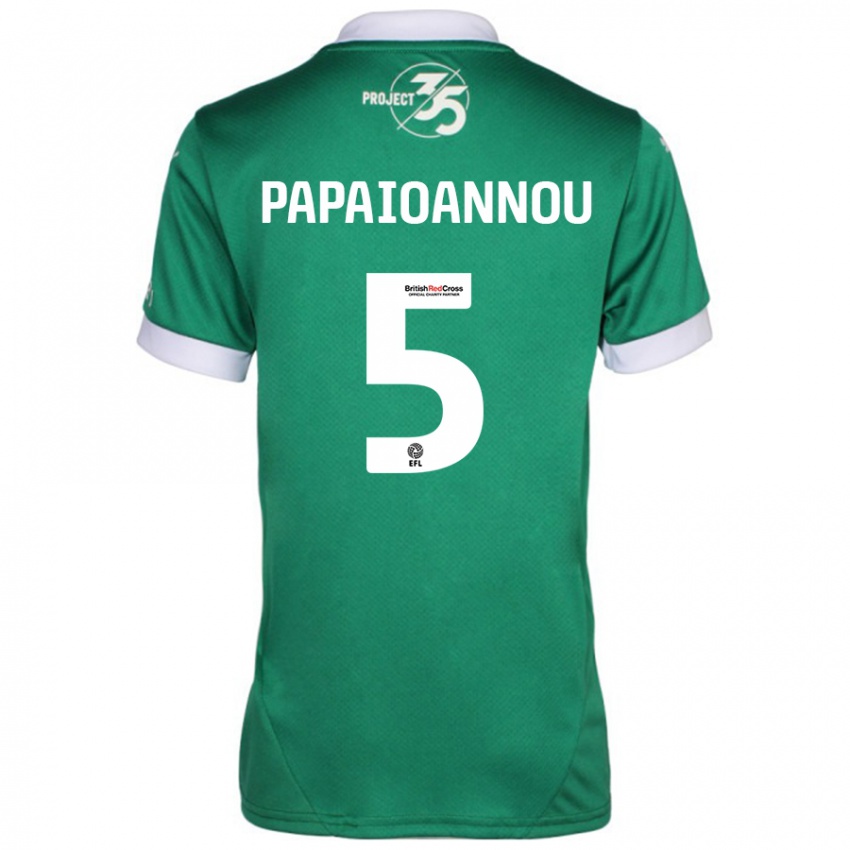 Kinderen Panagiota Papaioannou #5 Groen Wit Thuisshirt Thuistenue 2024/25 T-Shirt België