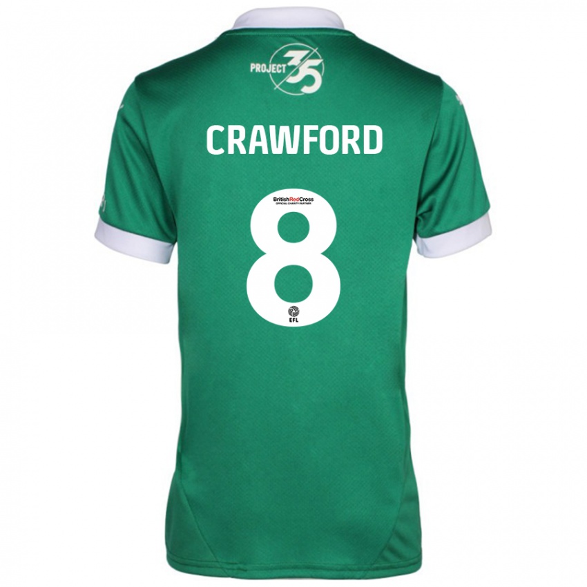 Kinder Imy Crawford #8 Grün Weiß Heimtrikot Trikot 2024/25 T-Shirt Belgien