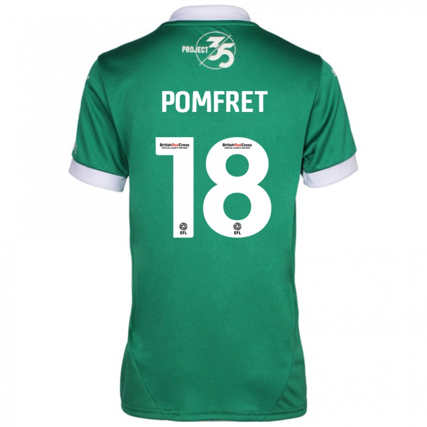 Kinderen Taya Pomfret #18 Groen Wit Thuisshirt Thuistenue 2024/25 T-Shirt België