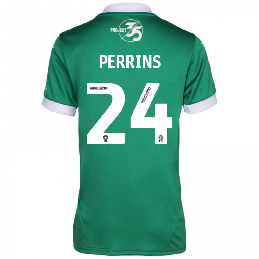 Kinderen Grace Perrins #24 Groen Wit Thuisshirt Thuistenue 2024/25 T-Shirt België