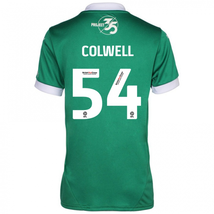 Kinderen Lewis Colwell #54 Groen Wit Thuisshirt Thuistenue 2024/25 T-Shirt België