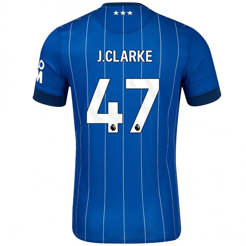 Kinderen Jack Clarke #47 Marineblauw Thuisshirt Thuistenue 2024/25 T-Shirt België